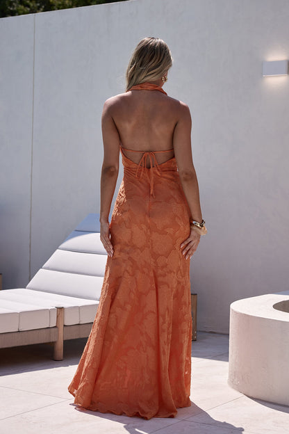 More And More Halter Maxi Dress Orange