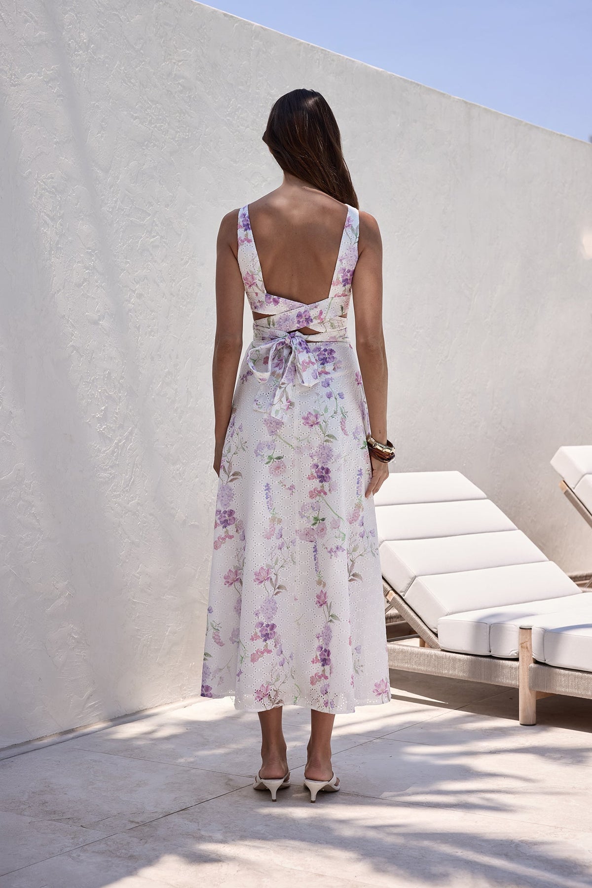Blooming Lily Maxi Dress White