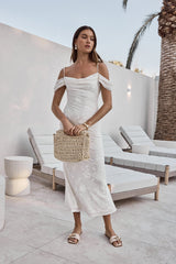 Tropical Tide Maxi Dress White