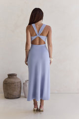 Dancing Till Dark Maxi Dress Blue