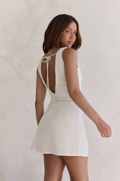 Amina Mini Dress Beige