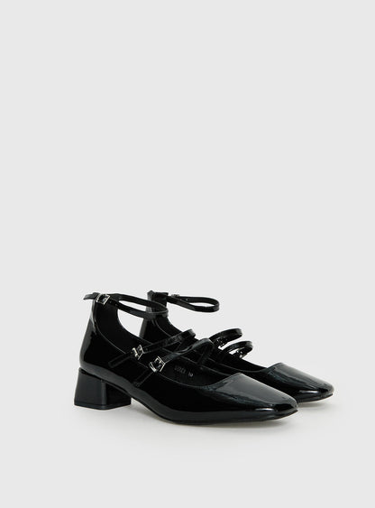 Berta Heels Black Patent
