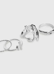 Better Together Ring Set Silver