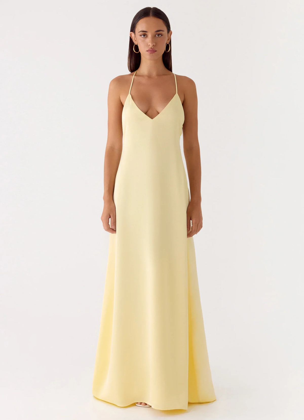 Fine Line Maxi Dress - Yellow