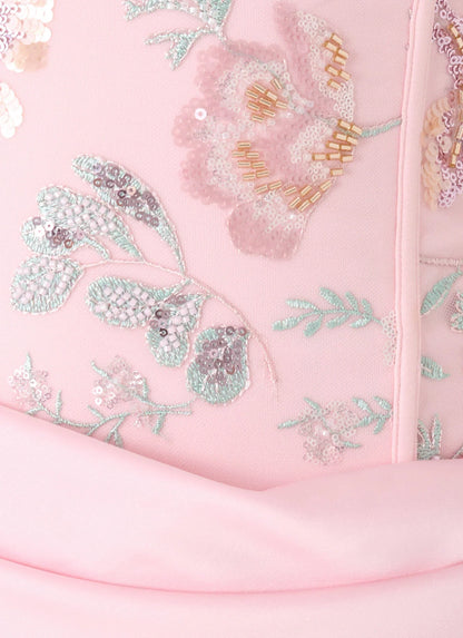 Euphoric Beaded Maxi Dress - Pink Everbloom