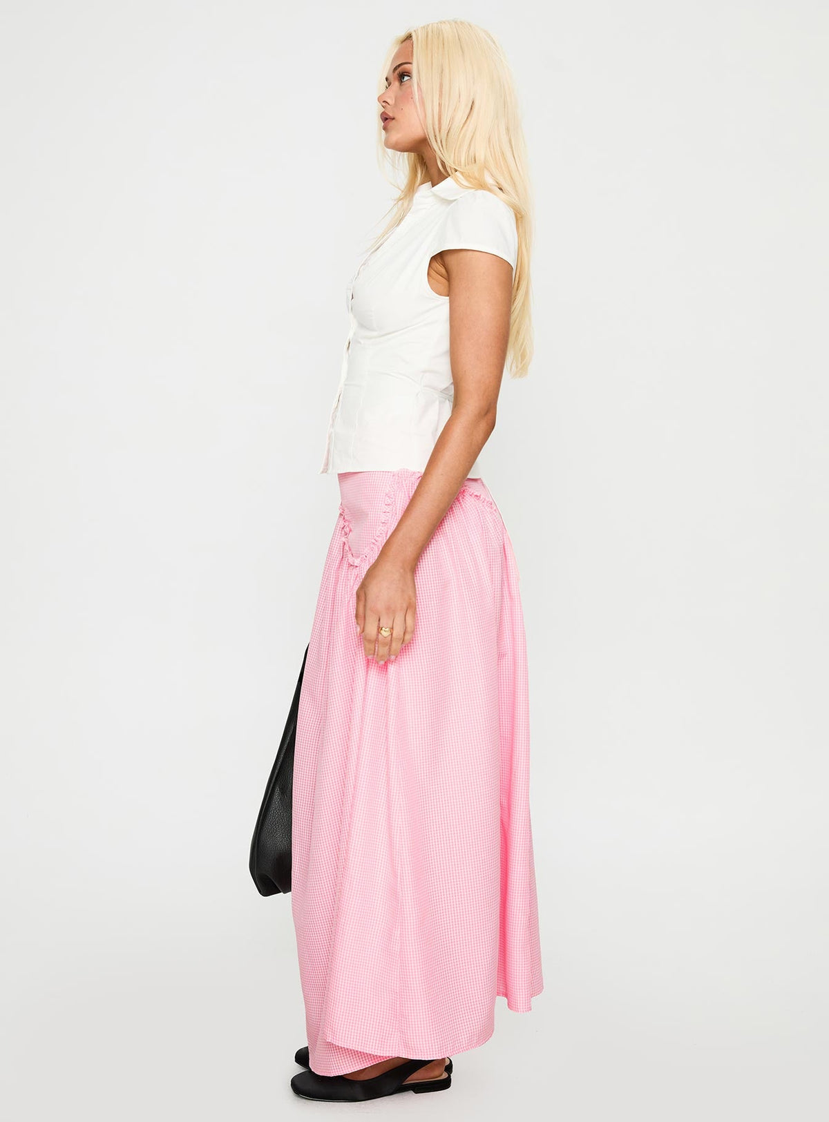 Apresia Maxi Skirt Pink Gingham