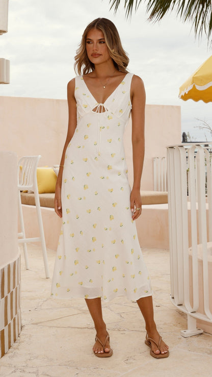 Lola Midi Dress - Limone