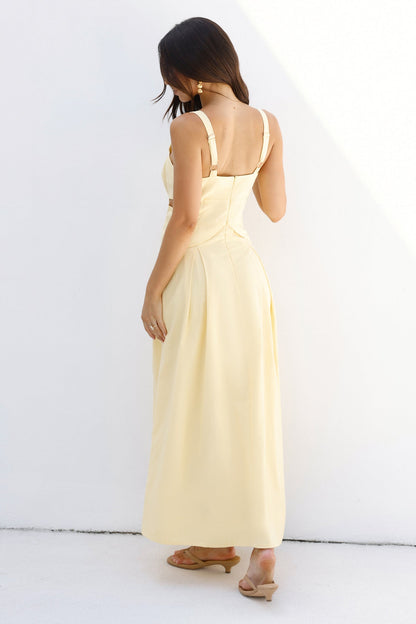 Wild Dahlia Maxi Dress Yellow