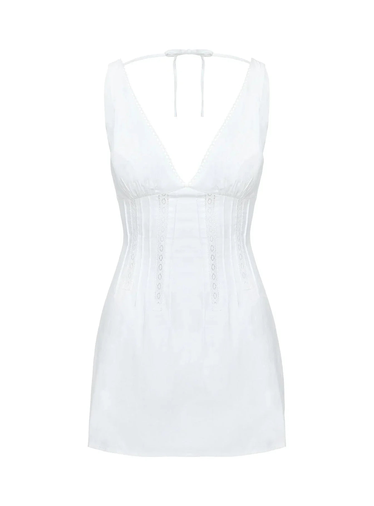 Austria Drop Waist Mini Dress White