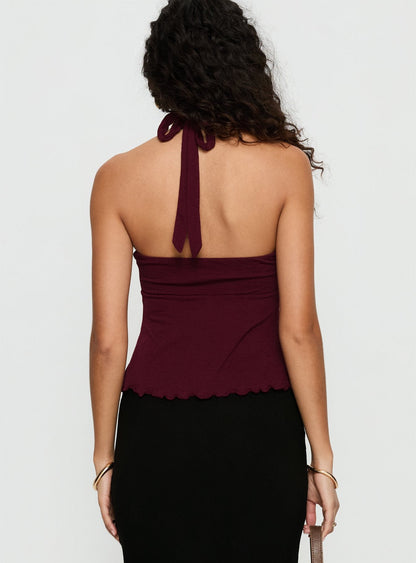 Attina Hardware Detail Top Plum