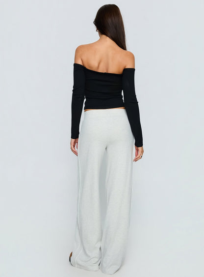 Ascenda Straight Leg Track Pant Grey Marle