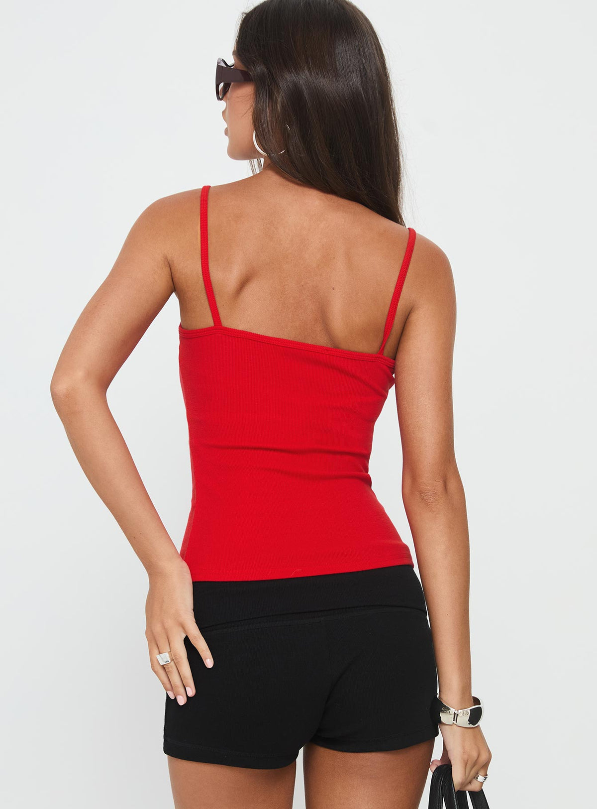 Baseline Longline Tank Top Red