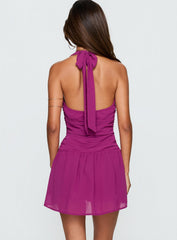 Beach Cruiser Halter Playsuit Purple