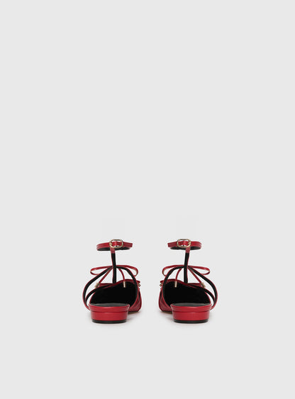 Ballet Club Flats Red