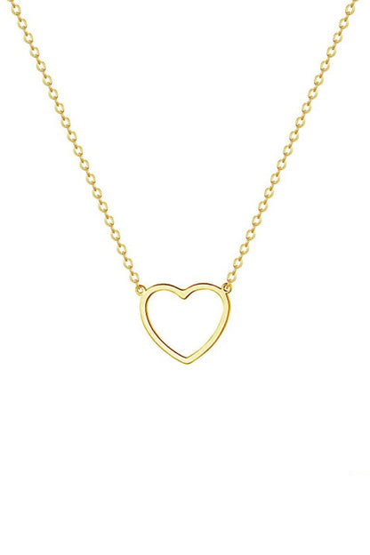Hollow Heart Pendant Necklace