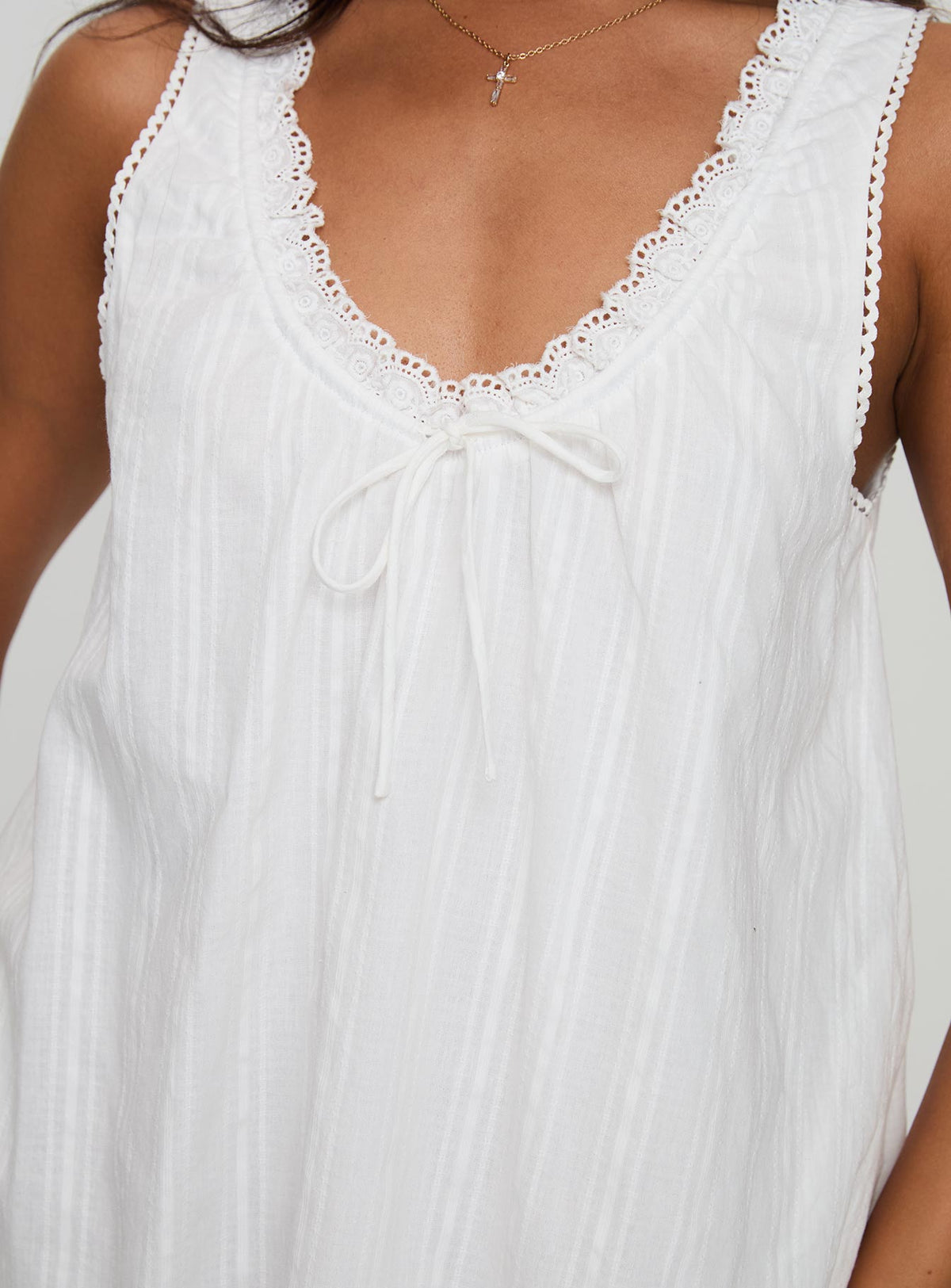 Antiquity Swing Mini Dress White Petite