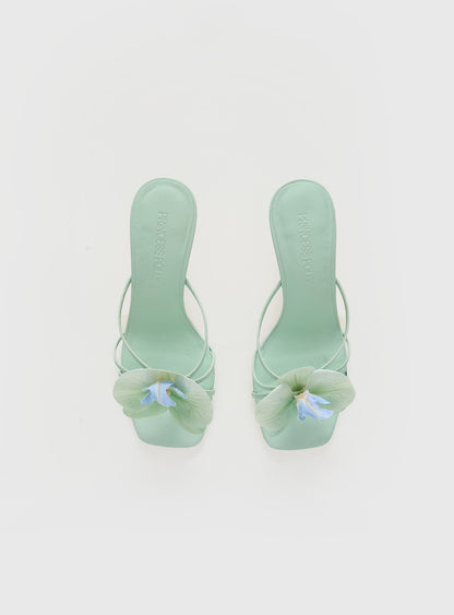 Azira Flower Detail Heels Blue