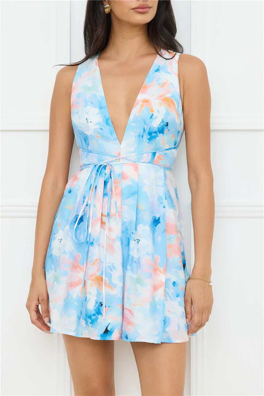 Dreamy Dusk Mini Dress Blue