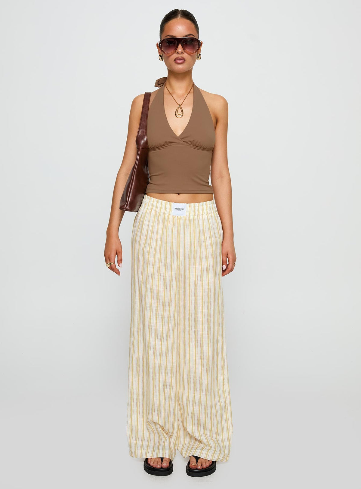 Beach House Pants Yellow Stripe