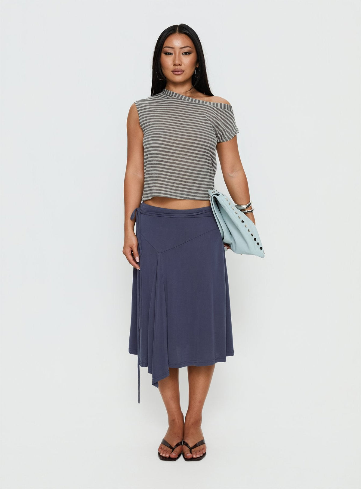 Ashfield Top Grey Stripe