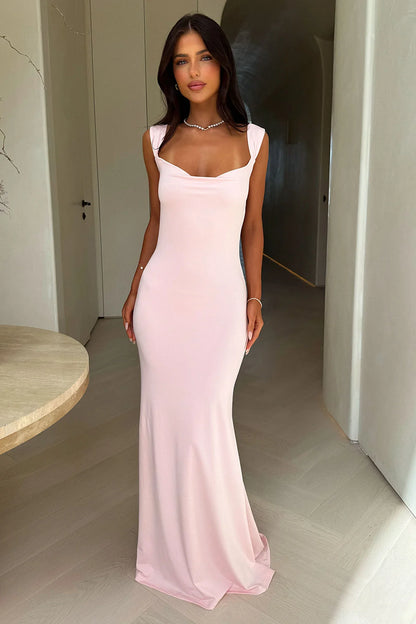 Elai Open Back Maxi Dress - Pink