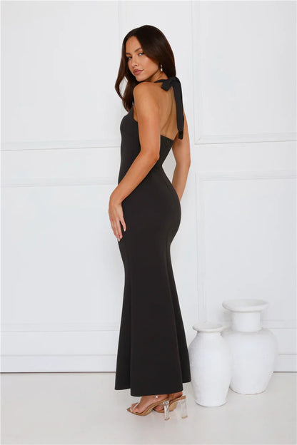 Flickers Of Fantasy Halter Maxi Dress Black