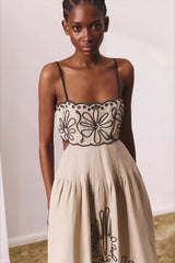 Chic Boho Embroidered Maxi Dress