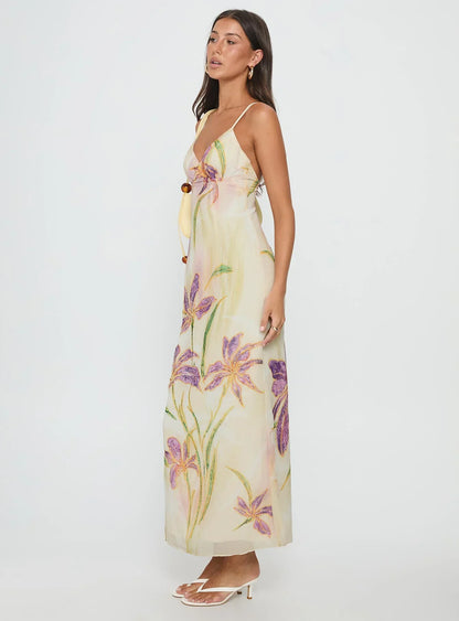 Isakaia Beaded Maxi Dress Floral / Multi