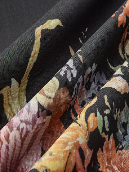 Floral Print Tie-Front Dress