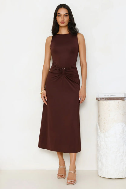 Everything Energy Midi Dress Chocolate