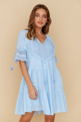 Wave After Wave Dress Blue