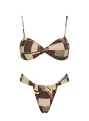 Amplitude Bikini Top Yellow Geo