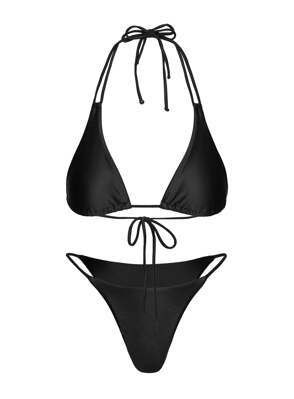 Beach Walk Triangle Top Black