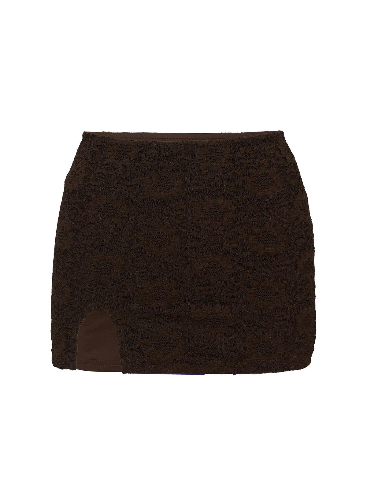 Bennington Lace Mini Skirt Brown