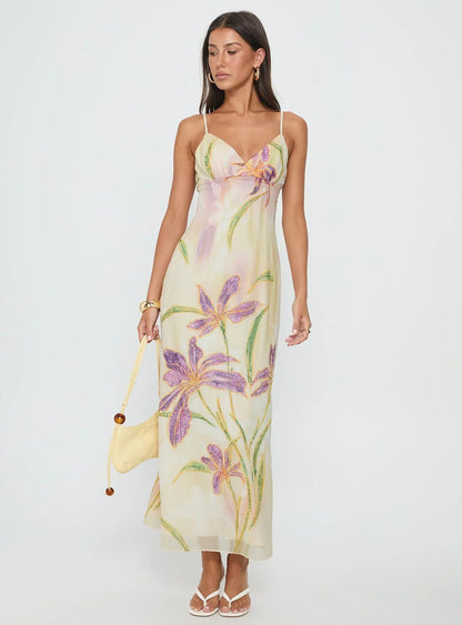 Isakaia Beaded Maxi Dress Floral / Multi