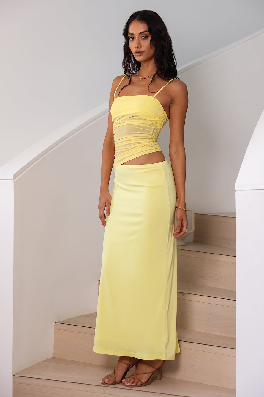Belle Of The Ball Maxi Dress Yellow