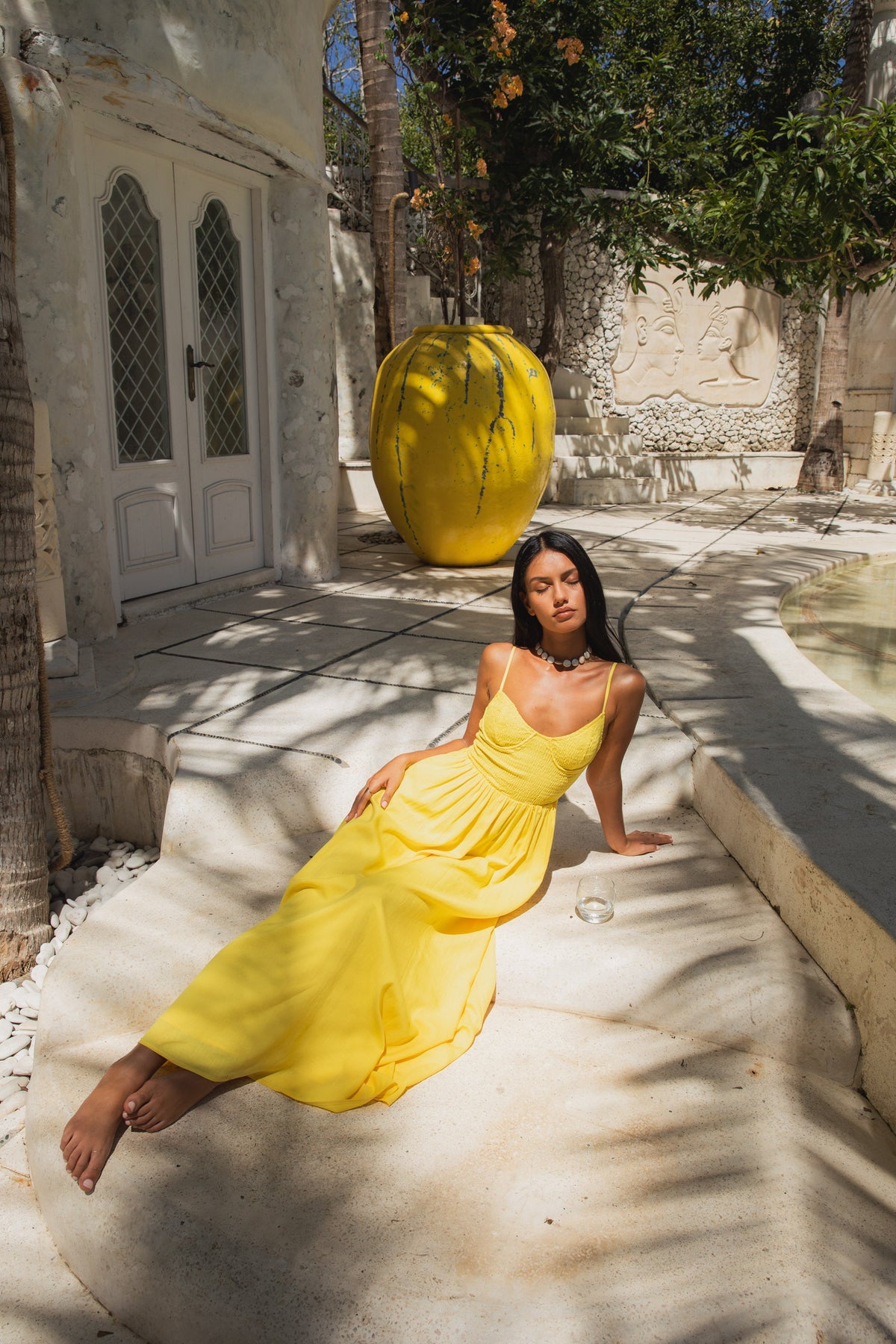 FORTUNATE ONE Blushing Lovers Maxi Dress Yellow