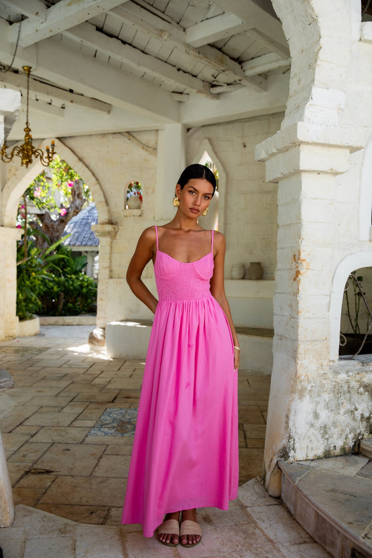 FORTUNATE ONE Blushing Lovers Maxi Dress Pink