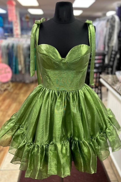 Green - Stylish A-Line Sweetheart Short Homecoming Dress