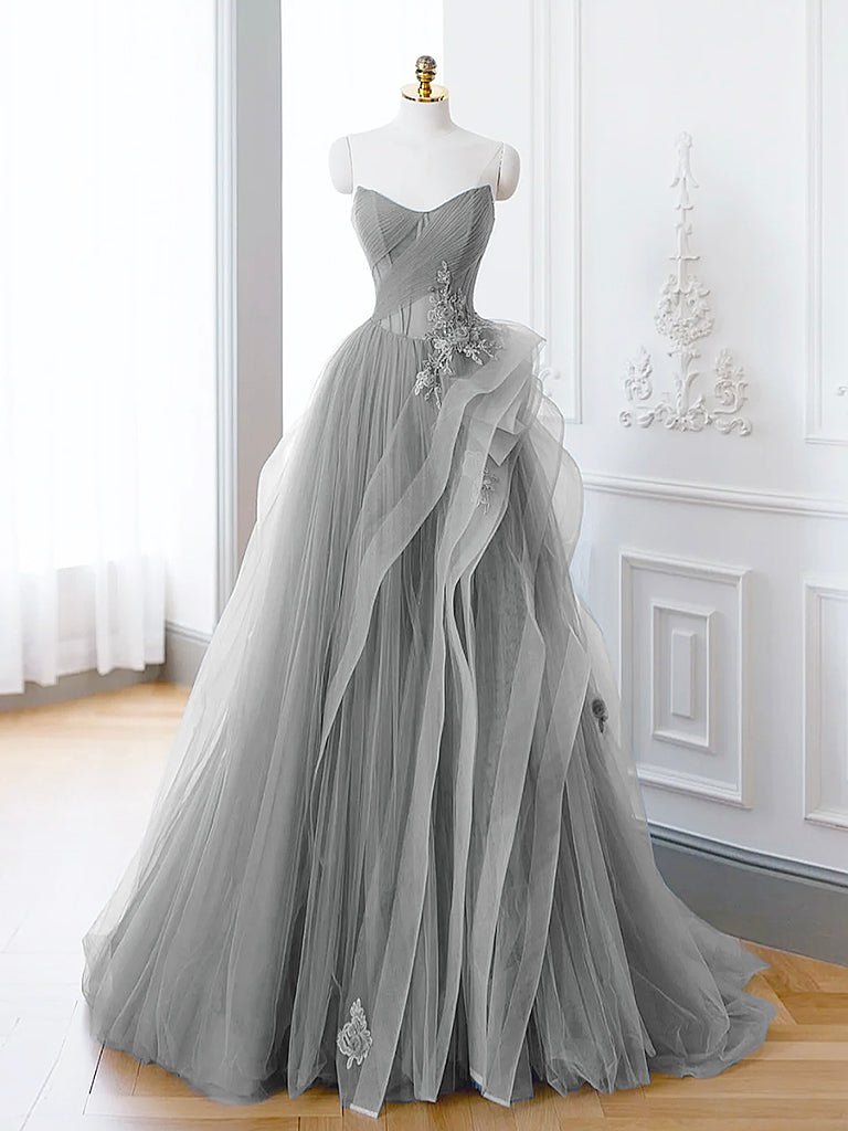 Green A-Line Off Shoulder Long Prom Dress Lace Long Evening Dress