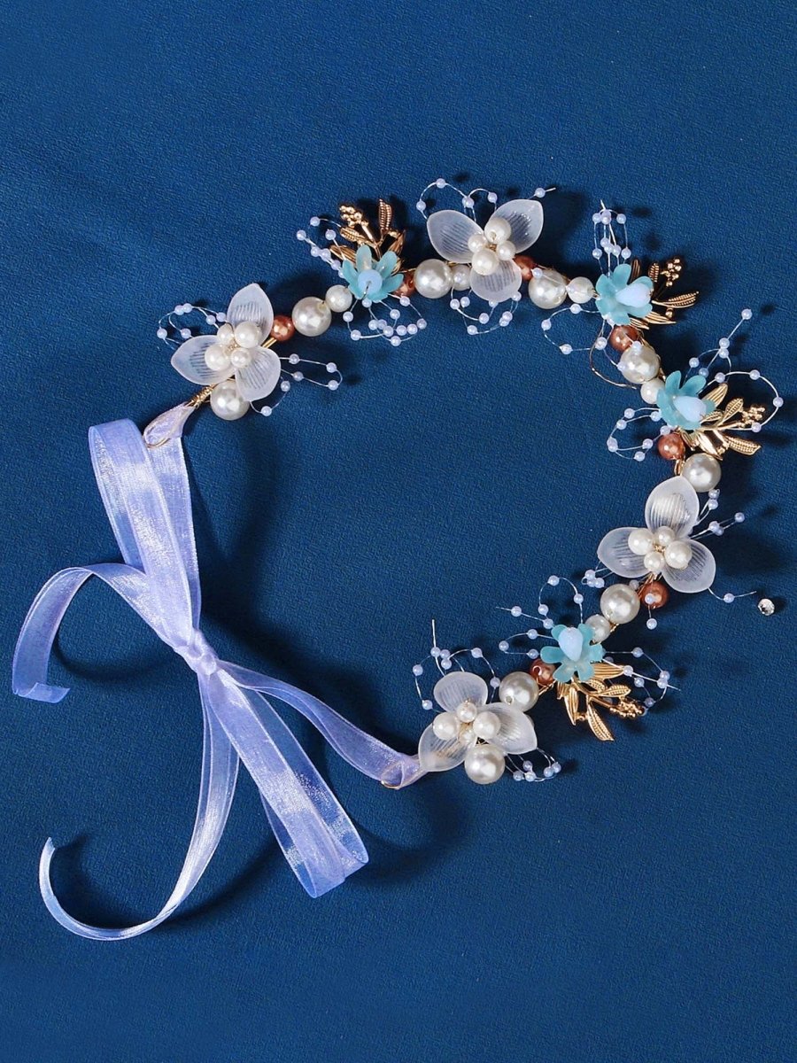 Handmade Beaded Floral Bridal Hair Accessory