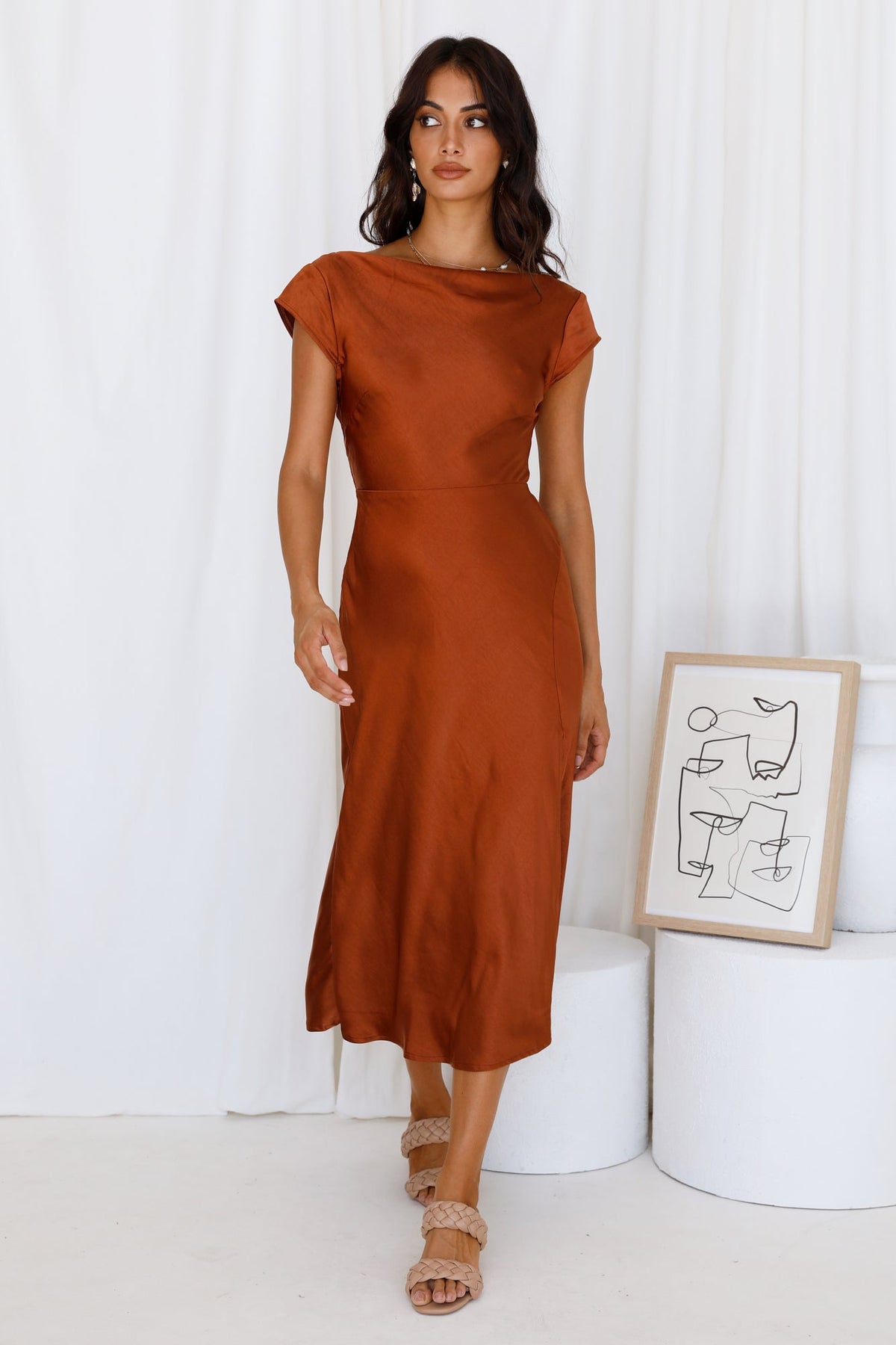 One Last Song Maxi Dress Brown