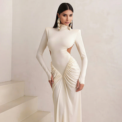 Sexy High Neck Backless Maxi Dress