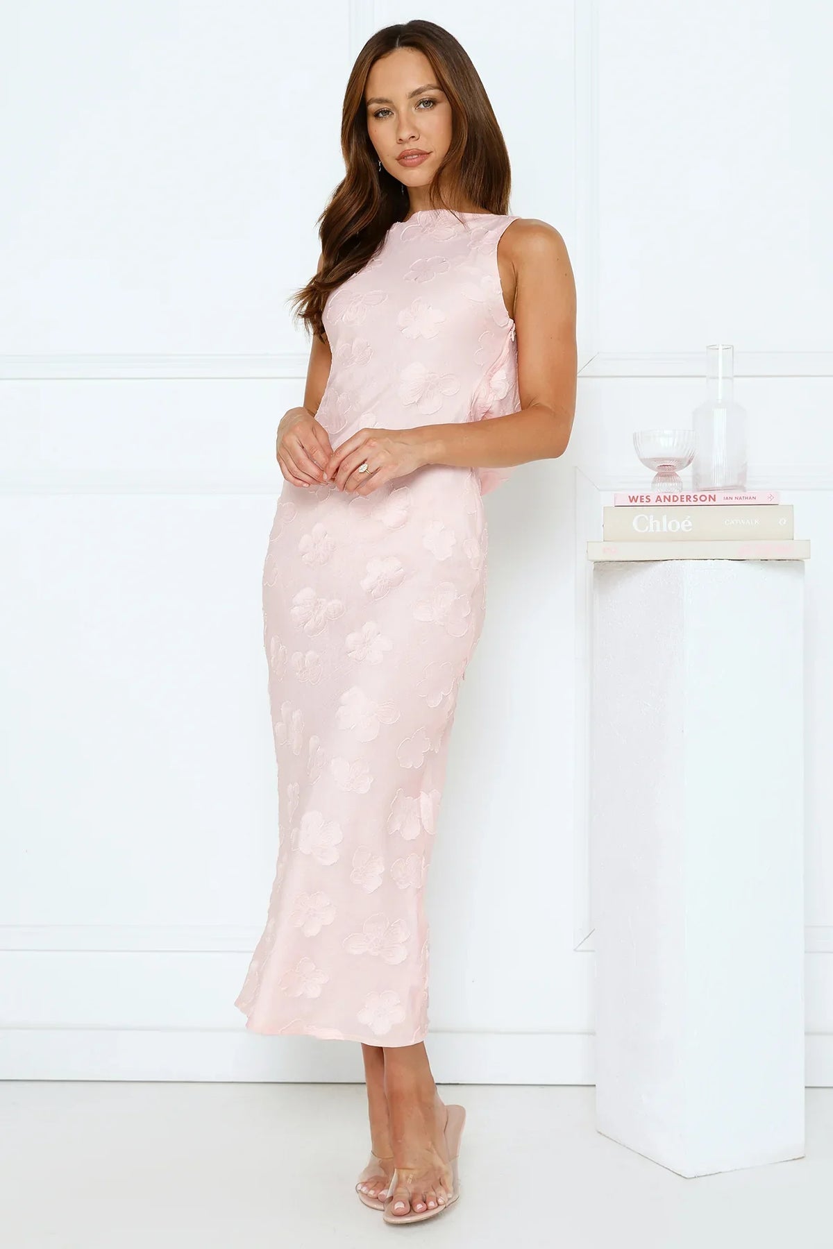 Secret Garden Affair Midi Dress Pink