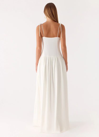Giovanna Linen Maxi Dress - White