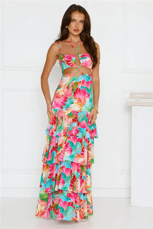 Fiesta In Paradise Maxi Dress Floral