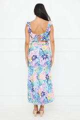 Elegant Mystique Maxi Dress Blue