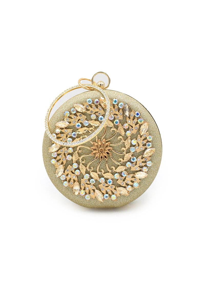 Cute Rhinestone Single Handle Clutch Bag