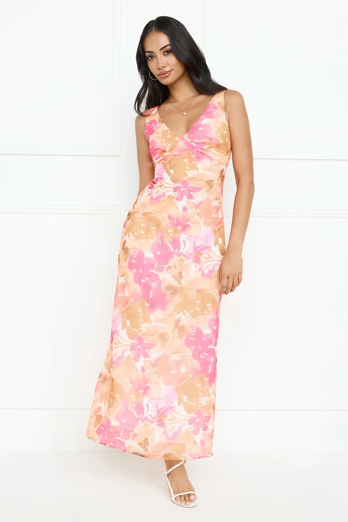 Floral Sunlight Maxi Dress Pink
