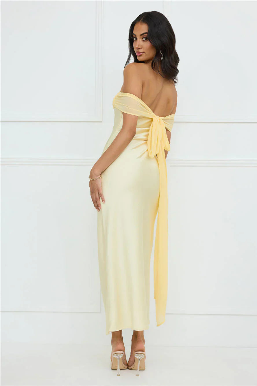 Daisy Darling Strapless Maxi Dress Yellow